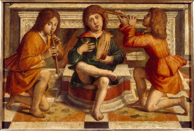 Tres ángeles músicos de Bartolomeo Montagna