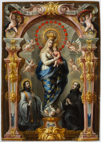 Nuestra Señora del Buen Consejo, c.1680 (óleo sobre cobre) de Bartolomeo Perez