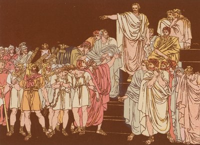 Bruto condenando a muerte a sus hijos de Bartolomeo Pinelli