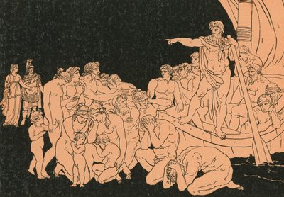Caronte y los fantasmas de Bartolomeo Pinelli