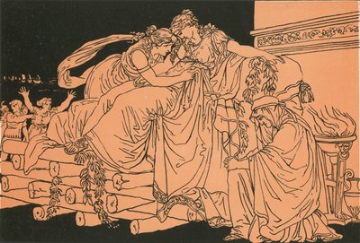 Dido en la pira funeraria de Bartolomeo Pinelli