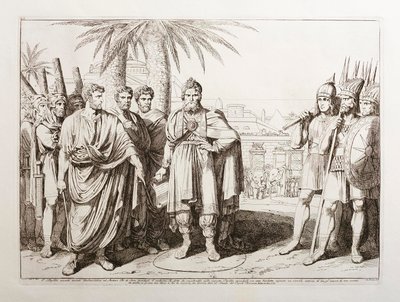 Gayo Popilio enviado como embajador ante el rey Antíoco IV de Siria de Bartolomeo Pinelli