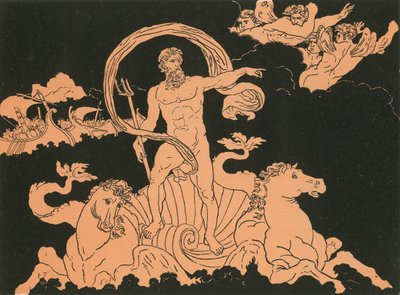 Neptuno calmando las olas de Bartolomeo Pinelli
