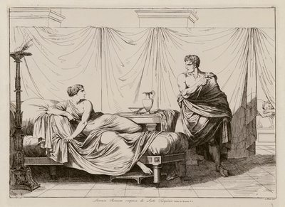 La violación de Lucrecia por Sexto Tarquinio (aguafuerte) de Bartolomeo Pinelli