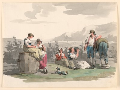 Descanso durante la vendimia de Bartolomeo Pinelli
