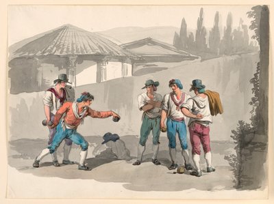 El juego de la boccia de Bartolomeo Pinelli