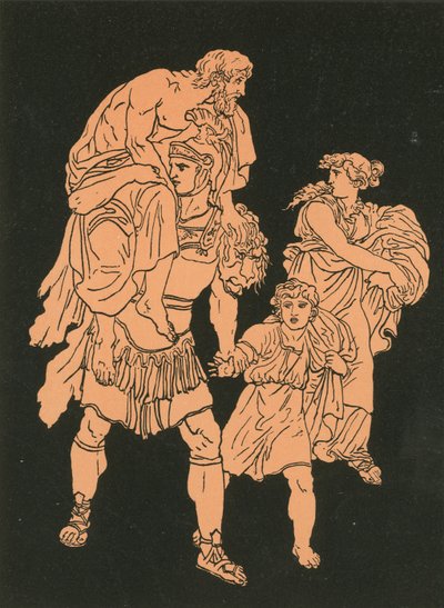 La huida de Troya de Bartolomeo Pinelli