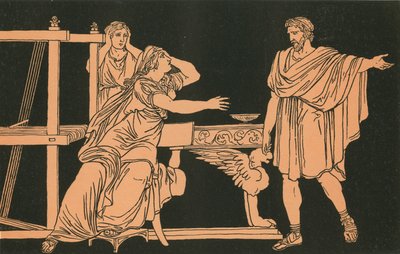 La madre de Euryalus recibiendo la noticia de su muerte de Bartolomeo Pinelli