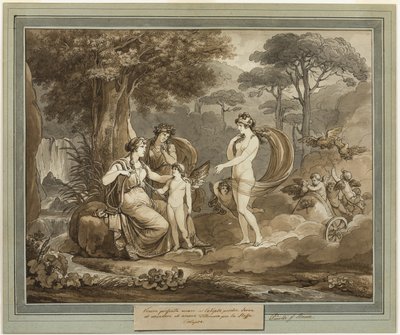 Venus presenta a Cupido a Calipso, de Las aventuras de Telémaco, Libro 7 de Bartolomeo Pinelli