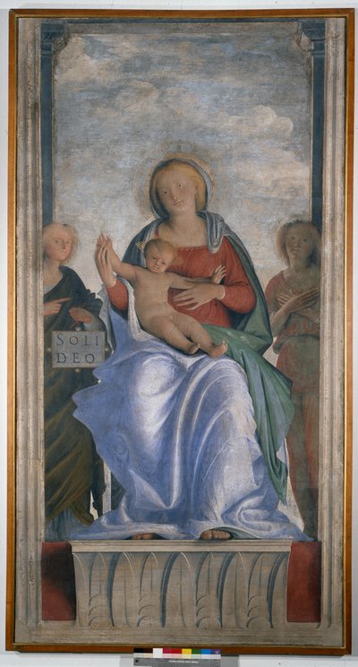 Madonna y Niño y dos ángeles de Bartolomeo Suardi Bramantino