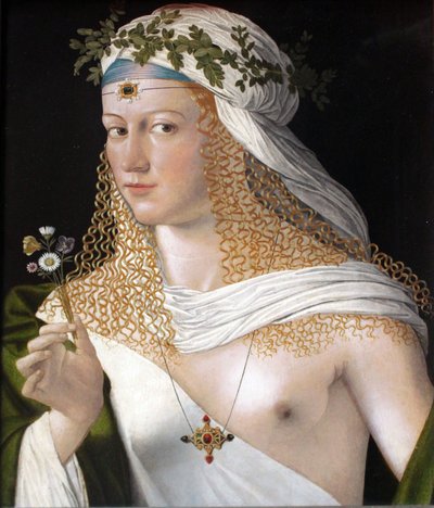 Retrato idealizado de una cortesana como Flora de Bartolomeo Veneto