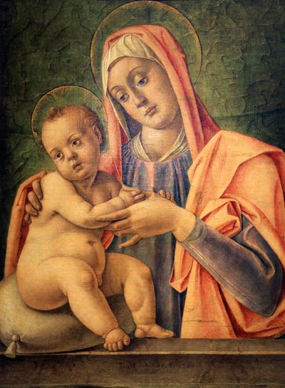 Madonna y el Niño, 1490 de Bartolomeo Vivarini