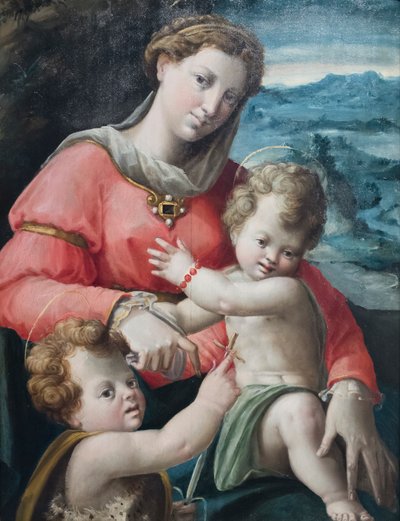 La Virgen con el Niño y el joven San Juan de Bartolomeo called Bagnacavallo Ramenghi
