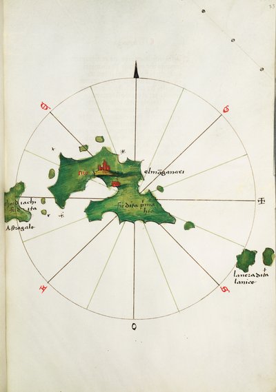 los map, c.1480 (vellum) de Bartolomeo da li Sonetti