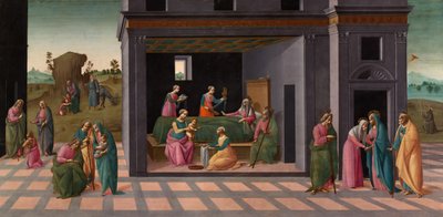 Escenas de la vida de San Juan Bautista, 1490-95 de Bartolomeo di Giovanni