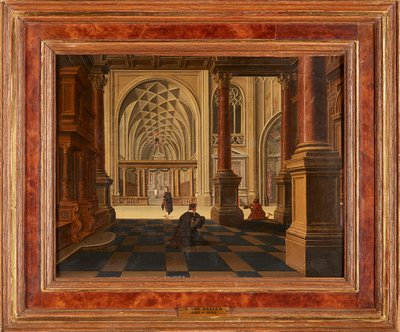 Figuras en el interior de una iglesia de Bartolomeus van Bassen