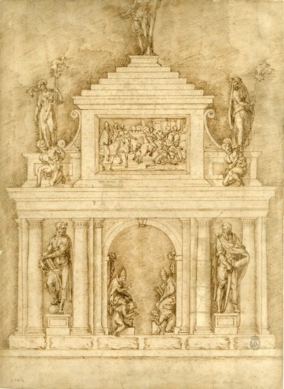 Proyecto para las sepulturas de León X y Clemente VII de Bartolommeo Bandinelli