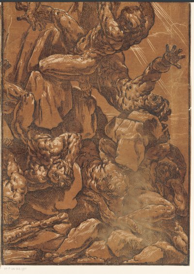 La caída de los gigantes (cuarta parte) de Bartolommeo Coriolano