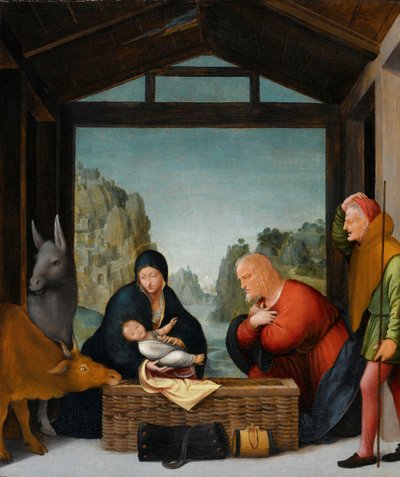 La adoración de los pastores de Bartolommeo Suardi (circle of)