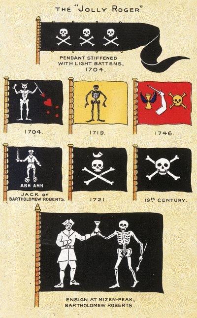Una selección de banderas piratas del siglo XVIII de Basil Lubbock