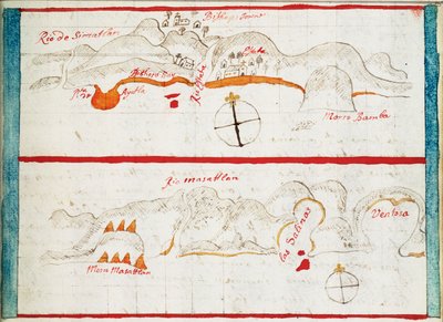 Carta de Santiago Astata y Bahía Ventosa de Basil Ringrose