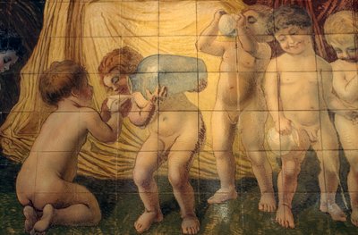 Putti bebiendo agua termal de Basilio Cascella