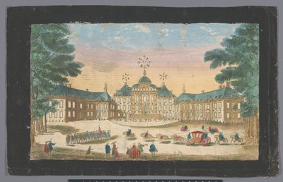 Vista de la fachada del Palacio Huis ten Bosch en La Haya
Vue du front de la maison dans le bois de son altnissime le prince d