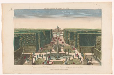 Vista de una avenida del jardín del Papa cerca de la ciudad de Roma Vue d