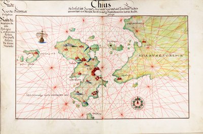 Carta de Quíos (Quíos, Grecia) de Battista Agnese