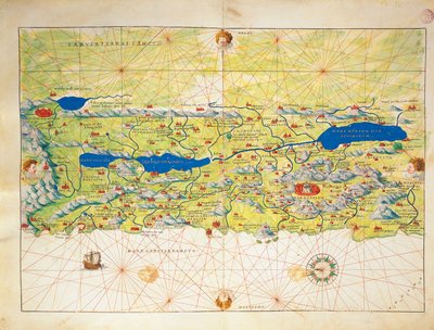 Tierra Santa, Israel y Palestina, del Atlas del Mundo en treinta y tres Mapas de Battista Agnese