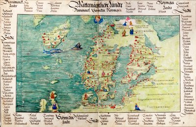 Mapa de Escandinavia de Battista Agnese