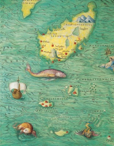 Europa del Norte: Islandia, del Atlas del Mundo en treinta y tres Mapas de Battista Agnese