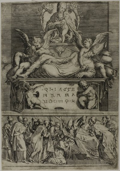 La tumba de un obispo de Battista Angolo del Moro