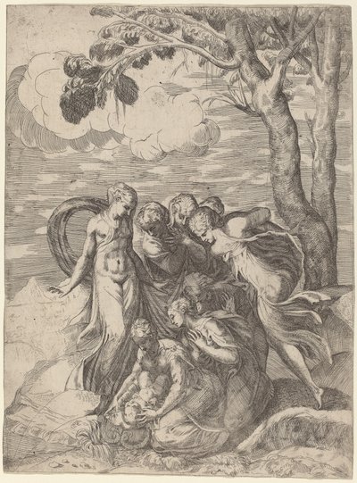 El Hallazgo de Moisés de Battista Angolo del Moro, after Andrea Meldolla, called Schiavone