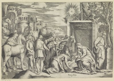 Adoración de los Reyes de Battista Franco
