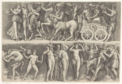 Relieve antiguo con Baco y Ariadna de Battista Franco