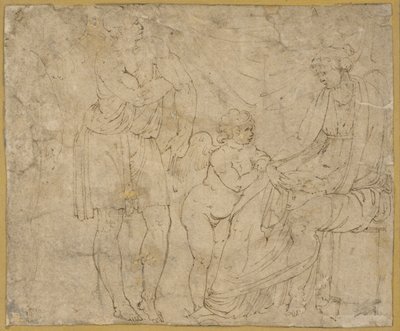 Marte(?), Venus y Cupido de Battista Franco