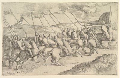 Una compañía de jinetes de Battista Franco Veneziano