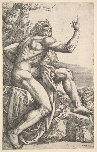San Juan Bautista predicando en el desierto de Battista Franco Veneziano