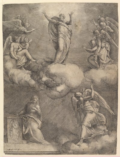 La Anunciación, antes de 1557 de Battista Franco Veneziano