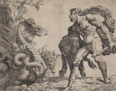 Hércules y la Hidra, 1552 de Battista del Moro
