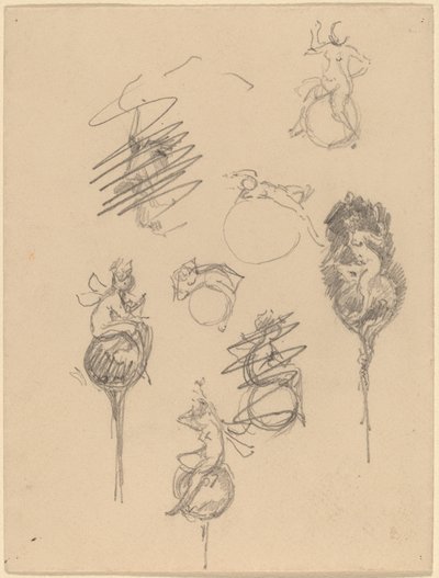Estudios para diseños de joyería [recto] de Beatrice Godwin Whistler