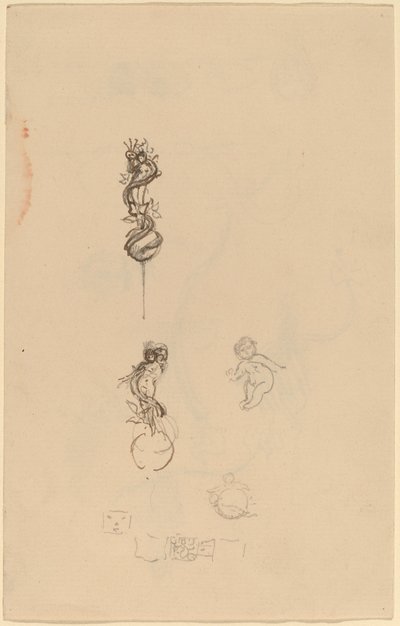 Estudios para diseños de joyería [recto] de Beatrice Godwin Whistler