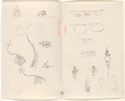 Estudios para Diseños de Joyas [verso] de Beatrice Godwin Whistler