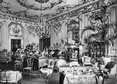 El salón, Chesterfield House, 1908 de Bedford Lemere and Company