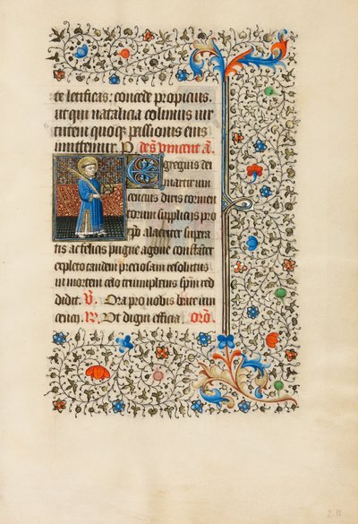San Vicente con un libro y una palma de Bedford Master