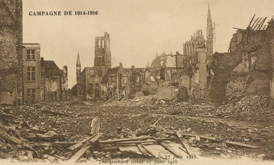La Rue de Verger, 27 de junio de 1915 de Belgian Photographer