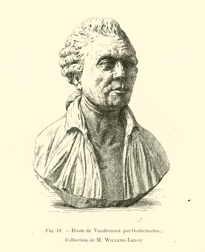 Busto de Henri Van der Noot, revolucionario belga de Belgian School
