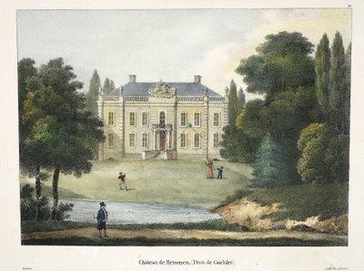 Castillo de Hemmen, c.1895 (fotochrom) de Belgian School