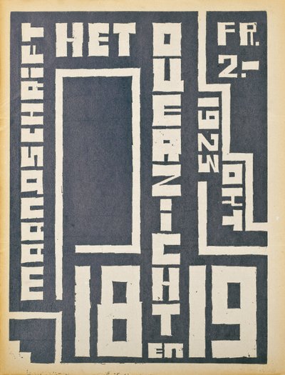 Portada de un número de 1923 de la revista "Het Overzicht", 1923 de Belgian School